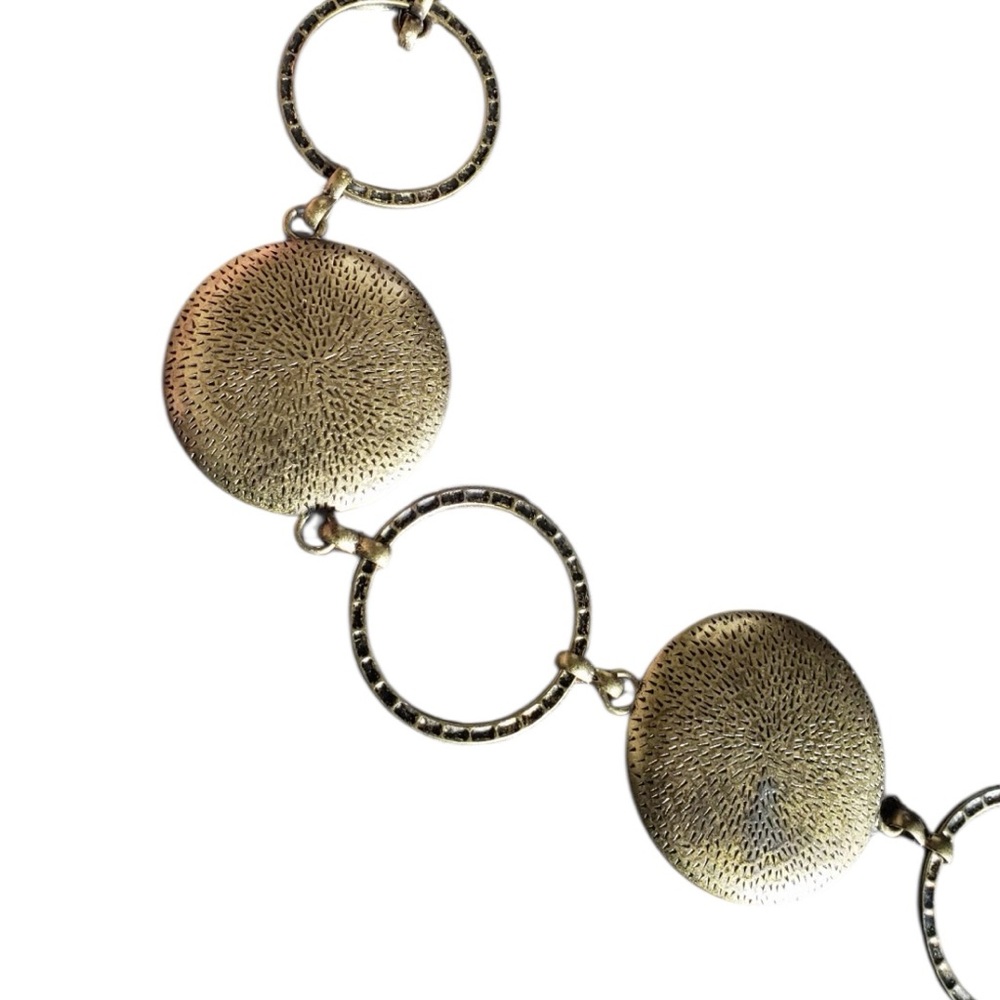Vintage American Vintage Gold Coin Chain Belt Boho Gypsy Statement - Picture 2 of 7